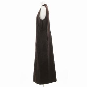 Tao 90s ロングベスト ジャンパースカート ノースリーブワンピース ウール ヘリンボーン M 茶 ブラウン AD1992