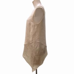 BRUNELLO CUCINELLI シルク ノースリーブシャツ ブラウス アイボリー系 F IBO61 AA