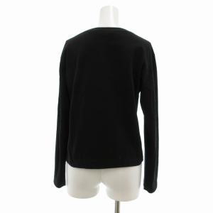 FENDI Tシャツ 長袖 ロンT カットソー ズッカロゴ アップリケ JI40 M 黒 ブラック