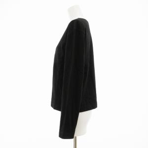 FENDI Tシャツ 長袖 ロンT カットソー ズッカロゴ アップリケ JI40 M 黒 ブラック