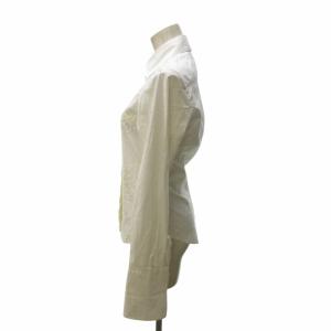 Ermanno Scervino レース ドレスシャツ ブラウス 白 ホワイト 38 M IBO61