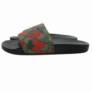 GUCCI GGスプリーム ストロベリー スライドサンダル 408508 マルチカラー 38
