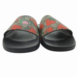 GUCCI GGスプリーム ストロベリー スライドサンダル 408508 マルチカラー 38