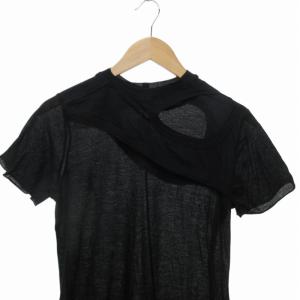Rick Owens 19SS シアーパネル Tシャツ 半袖 黒 ブラック XL 大きいサイズ IBO65