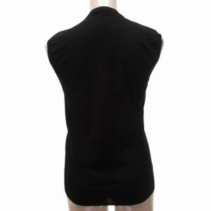 FENDI ノースリーブ ニット セーター 刺繍 黒 ブラック 42 約M IBO65