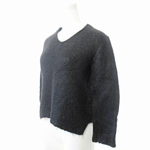 Tao 美品 AD2015 アルパカ ニット カットソー セーター 長袖 黒 0226 IBO65