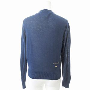 MUVEIL 美品 近年 コアラモチーフ カーディガン ニット 長袖 アニマル 金ボタン 38 紺 ネイビー 0226 IBO65