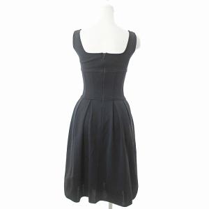 FOXEY BOUTIQUE 美品 レディプリマ ワンピース ドレス 膝丈 ノースリーブ ニット 38 黒 ブラック 20319 0226 IBO65