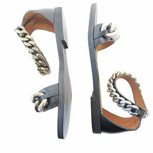 STELLA McCARTNEY ファラベラ チェーン サンダル 38 ブラック