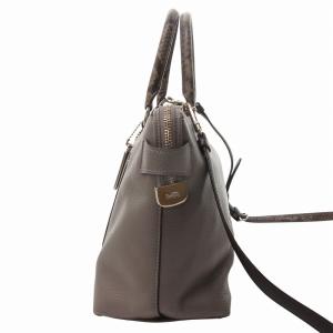 COACH 美品 エマサッチェル 2WAY カーフレザー ハンドバッグ ショルダーバッグ パイソン柄 グレー F31471 0301 AA
