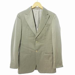 美品 テーラードジャケット ブレザー 44 グレージュ 0228 IBO65