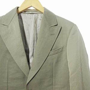 ARMANI COLLEZIONI 美品 テーラードジャケット ブレザー 44 グレージュ 0228 IBO65