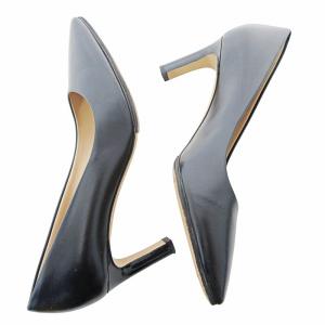 Salvatore Ferragamo レザー パンプス ハイヒール ポインテッドトゥ 6.5 23.5cm ブラック 黒 0228 IBO55