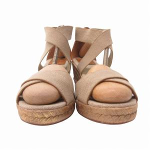 TORY BURCH ウェッジソール サンダル ベージュ 8B 約23.5cm IBO55