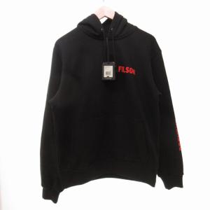 FILSON タグ付 ロゴ パーカー USA製 スモーキーベアー 黒 ブラック S