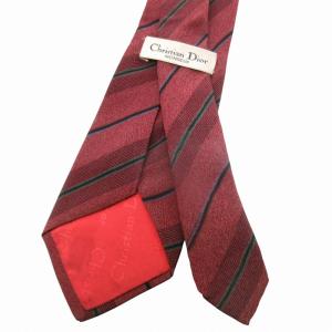 Christian Dior イヴサンローラン シルク ネクタイ 4点セット おまとめ レギュラータイ 総柄 赤 レッド 青 ブルー 0301