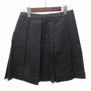 miumiu シルクスカート ひざ丈 ビジュー装飾 グレー 40 約M