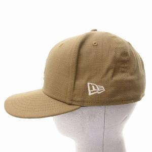 NEW ERA 美品 59FIFTY MLB LA ロサンゼルス ドジャース キャップ 帽子 リネン混 キャメル 7 1