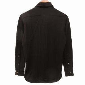 GUY ROVER 鹿の子 シャツ ホリゾンタルカラー ビジネス 長袖 茶 ブラウン S