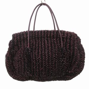 ANTEPRIMA ワイヤーバッグ ハンドバッグ PVC ターンロック金具 紫 パープル