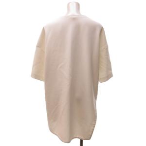 ENFOLD 美品 ダブルクロスVネックトップス アシンメトリー カットソー 半袖 スリット 白 ホワイト 36 約Sサイズ 300AA230-0980