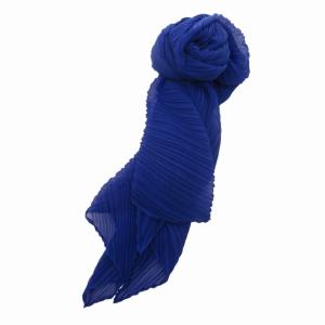 イッセイミヤケ 極美品 近年 イッセイミヤケ スカーフ ストール 青