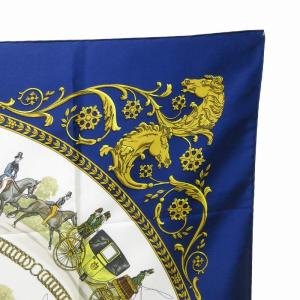 HERMES 美品 カレ90 LA PROMENADE DE LONGCHAMPS ロンシャンへの散歩 スカーフ ストール ショール 総柄