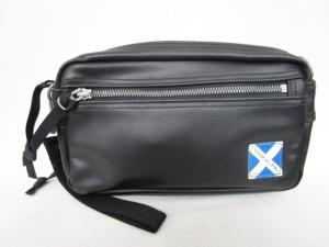 クラッチバッグ セカンドバッグ ポーチ コーティング加工 黒 ブラック