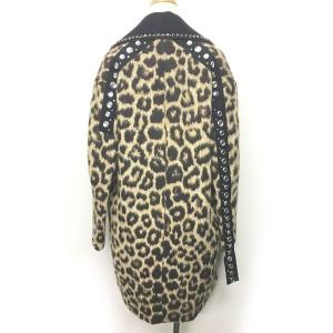 N°21 ロングコート ジャケット アルパカ混 レオパード柄