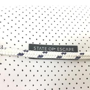 STATE OF ESCAPE トートバッグ ショルダーバッグ パンチング デザイン ポーチ付 灰 グレー 系