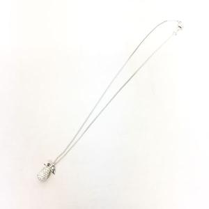 ネックレス ペンダント 洋梨 フルーツ モチーフ クリスタル シルバー 