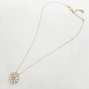 SWAROVSKI ネックレス ペンダント フラワー モチーフ ゴールド クリア ピンク