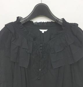 TO BE CHIC ブラウス ティアード 大きいサイズ 長袖 黒 ブラック 46