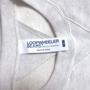 LOOPWHEELER BEAMS PLUS 別注 トレーナー スウェット 長袖 両V 杢グレー L コットン X