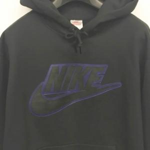 Supreme × NIKE 19AW Leather Applique Hooded Sweat パーカー L