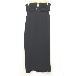 AKIRANAKA マキシストレッチロングスカート ブラック