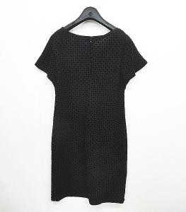 SYBILLA ワンピース 総柄 フロッキー 半袖 黒 ブラック L