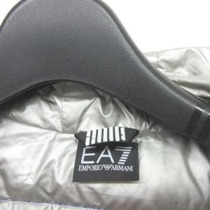 EMPORIO ARMANI EA7 ダウンジャケット ダウンコート ロゴ フード XS ブルー 0416