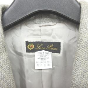 Loro Piana カシミヤ100% ツイードジャケット 総裏 灰 グレー 40