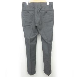 INCOTEX 美品 SUPER100S スラックス ウールパンツ タッセル 装飾 SLIM FIT 灰 グレー 44 ECR4 0529