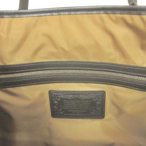 HUNTING WORLD バチュークロス トートバッグ ハンドバッグ 切替 ナイロン ロゴ 緑 茶