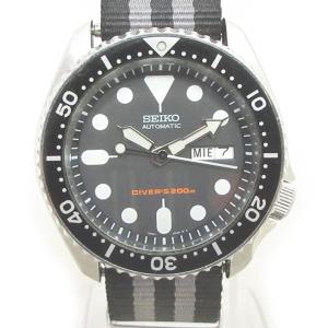 SCUBA DIVERS 7S26-0020 腕時計 ダイバーズウォッチ 自動巻き DIVER'S 200m シルバー ブラック