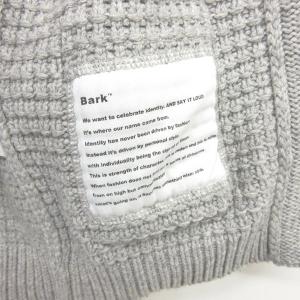 Bark ニットコート ジャケット ウール フード ローゲージ 灰 グレー XS