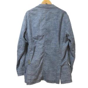 ARMANI JEANS ジャケット ネイビー 紺 テーラード 2B 小紋柄 総柄 背抜き EU54 USA XL 185