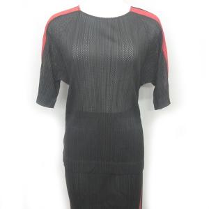 セットアップ プリーツ  M S 黒