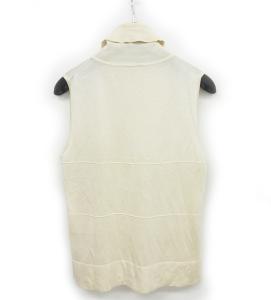 HERMES マルジェラ期 タートルネック ノースリーブニット ベージュ