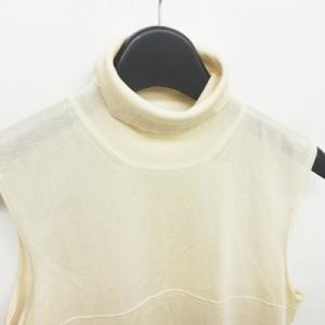 HERMES マルジェラ期 タートルネック ノースリーブニット ベージュ