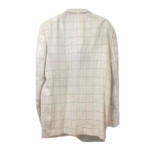 Christian Dior MONSIEUR ヴィンテージ シルクチェックテーラードジャケット アイボリー