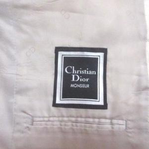Christian Dior MONSIEUR ヴィンテージ シルクチェックテーラードジャケット アイボリー