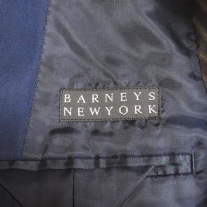 BARNEYS NEW YORK スーツ フォーマル シングル ウール 紺 ネイビー 44 S ジャケット 2B サイドベンツ パンツ スラックス X
